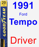 Driver Wiper Blade for 1991 Ford Tempo - Premium