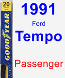 Passenger Wiper Blade for 1991 Ford Tempo - Premium