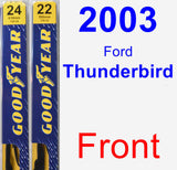 Front Wiper Blade Pack for 2003 Ford Thunderbird - Premium