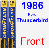 Front Wiper Blade Pack for 1986 Ford Thunderbird - Premium