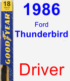 Driver Wiper Blade for 1986 Ford Thunderbird - Premium
