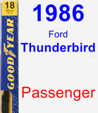 Passenger Wiper Blade for 1986 Ford Thunderbird - Premium