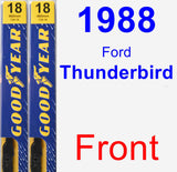 Front Wiper Blade Pack for 1988 Ford Thunderbird - Premium