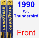 Front Wiper Blade Pack for 1990 Ford Thunderbird - Premium