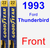 Front Wiper Blade Pack for 1993 Ford Thunderbird - Premium