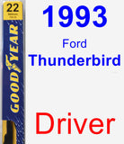 Driver Wiper Blade for 1993 Ford Thunderbird - Premium
