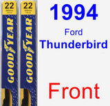 Front Wiper Blade Pack for 1994 Ford Thunderbird - Premium