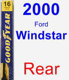 Rear Wiper Blade for 2000 Ford Windstar - Premium