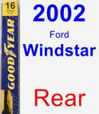 Rear Wiper Blade for 2002 Ford Windstar - Premium