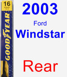 Rear Wiper Blade for 2003 Ford Windstar - Premium