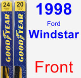 Front Wiper Blade Pack for 1998 Ford Windstar - Premium