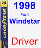 Driver Wiper Blade for 1998 Ford Windstar - Premium