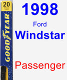Passenger Wiper Blade for 1998 Ford Windstar - Premium