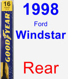 Rear Wiper Blade for 1998 Ford Windstar - Premium