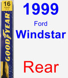 Rear Wiper Blade for 1999 Ford Windstar - Premium