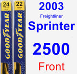 Front Wiper Blade Pack for 2003 Freightliner Sprinter 2500 - Premium