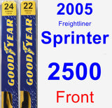 Front Wiper Blade Pack for 2005 Freightliner Sprinter 2500 - Premium