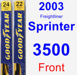 Front Wiper Blade Pack for 2003 Freightliner Sprinter 3500 - Premium