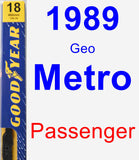 Passenger Wiper Blade for 1989 Geo Metro - Premium