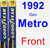 Front Wiper Blade Pack for 1992 Geo Metro - Premium