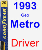 Driver Wiper Blade for 1993 Geo Metro - Premium