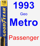 Passenger Wiper Blade for 1993 Geo Metro - Premium