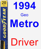 Driver Wiper Blade for 1994 Geo Metro - Premium