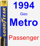 Passenger Wiper Blade for 1994 Geo Metro - Premium