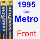 Front Wiper Blade Pack for 1995 Geo Metro - Premium
