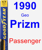 Passenger Wiper Blade for 1990 Geo Prizm - Premium