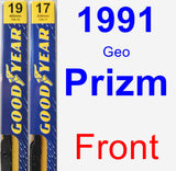Front Wiper Blade Pack for 1991 Geo Prizm - Premium