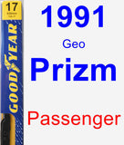 Passenger Wiper Blade for 1991 Geo Prizm - Premium