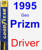 Driver Wiper Blade for 1995 Geo Prizm - Premium