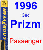 Passenger Wiper Blade for 1996 Geo Prizm - Premium