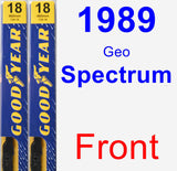 Front Wiper Blade Pack for 1989 Geo Spectrum - Premium