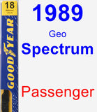 Passenger Wiper Blade for 1989 Geo Spectrum - Premium