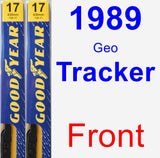 Front Wiper Blade Pack for 1989 Geo Tracker - Premium