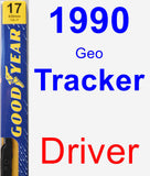 Driver Wiper Blade for 1990 Geo Tracker - Premium