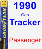 Passenger Wiper Blade for 1990 Geo Tracker - Premium