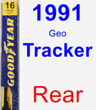 Rear Wiper Blade for 1991 Geo Tracker - Premium