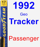 Passenger Wiper Blade for 1992 Geo Tracker - Premium