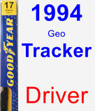 Driver Wiper Blade for 1994 Geo Tracker - Premium