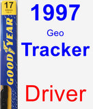 Driver Wiper Blade for 1997 Geo Tracker - Premium