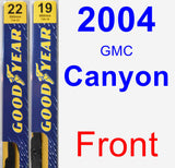 Front Wiper Blade Pack for 2004 GMC Canyon - Premium