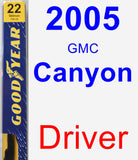 Driver Wiper Blade for 2005 GMC Canyon - Premium