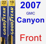 Front Wiper Blade Pack for 2007 GMC Canyon - Premium