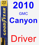 Driver Wiper Blade for 2010 GMC Canyon - Premium