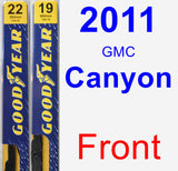 Front Wiper Blade Pack for 2011 GMC Canyon - Premium