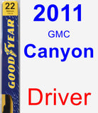 Driver Wiper Blade for 2011 GMC Canyon - Premium