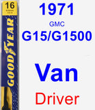 Driver Wiper Blade for 1971 GMC G15/G1500 Van - Premium
